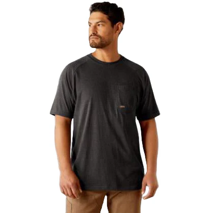 Ariat Men's Rebar Cotton Strong Short Sleeve Logo Tee Shirt- Multiple Colors - Image 5