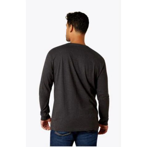 Ariat Men's Rebar Cotton Strong Standard Pocket LS Tee Shirt - Multiple Colours - Image 4
