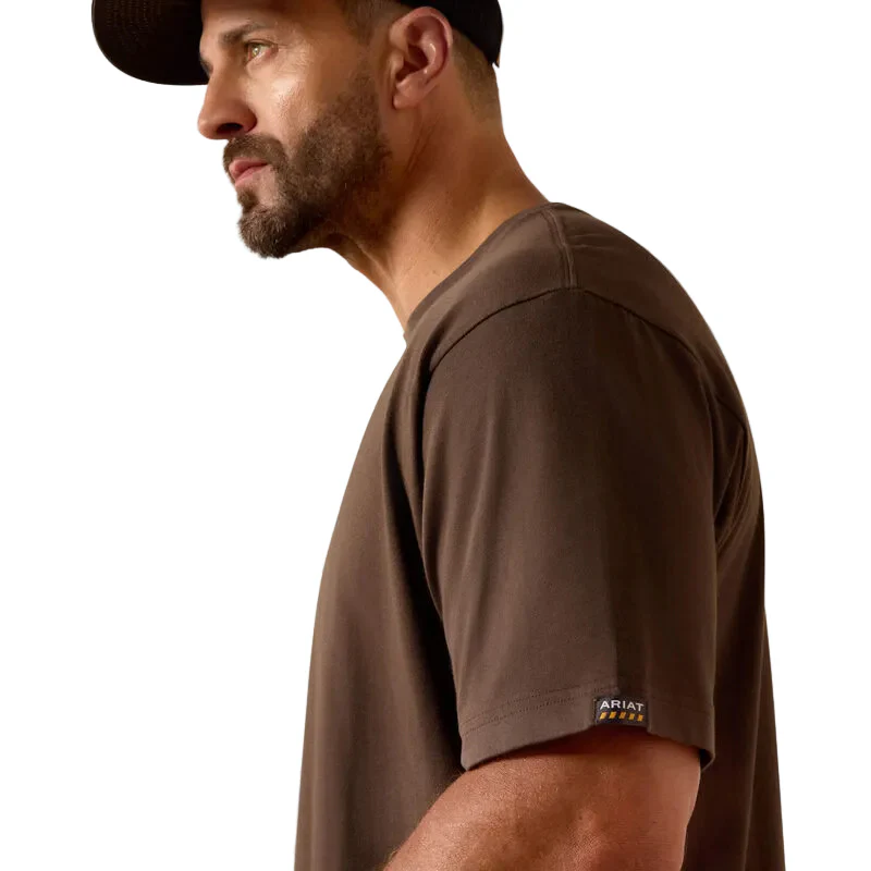 Ariat Men's Rebar Cotton Strong Standard Tee Shirt - Wren - Image 3