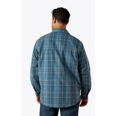 Ariat Men's Rebar Flannel Insulated Shirt Jacket - Bluestone - Image 2