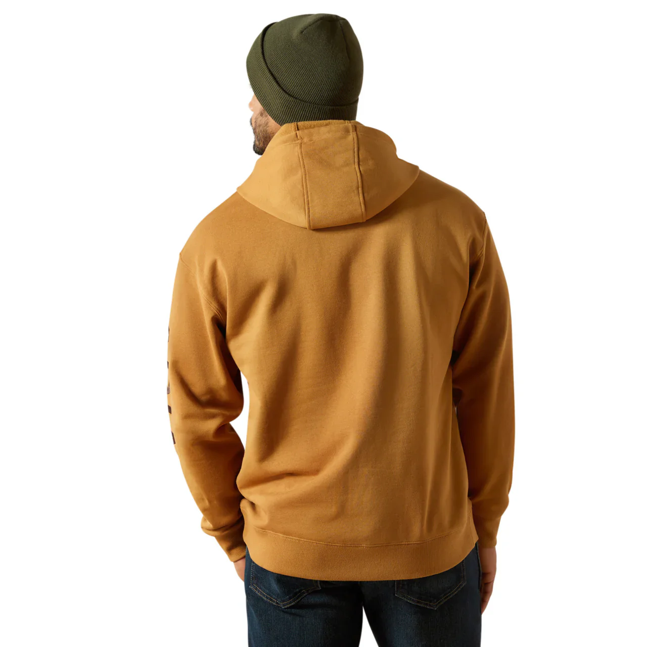 Ariat Men's Rebar Graphic Hoodie - Dijon / Mole - Image 2