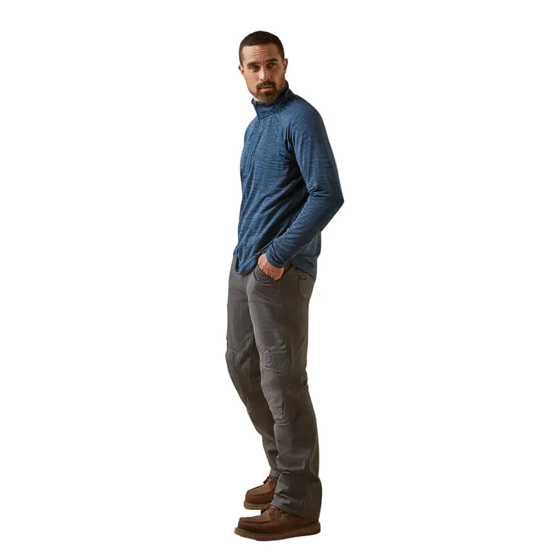 Ariat Men's Rebar Groundwork Baselayer 1/4 Zip T-Shirt - Blue Wink Teal - Image 4