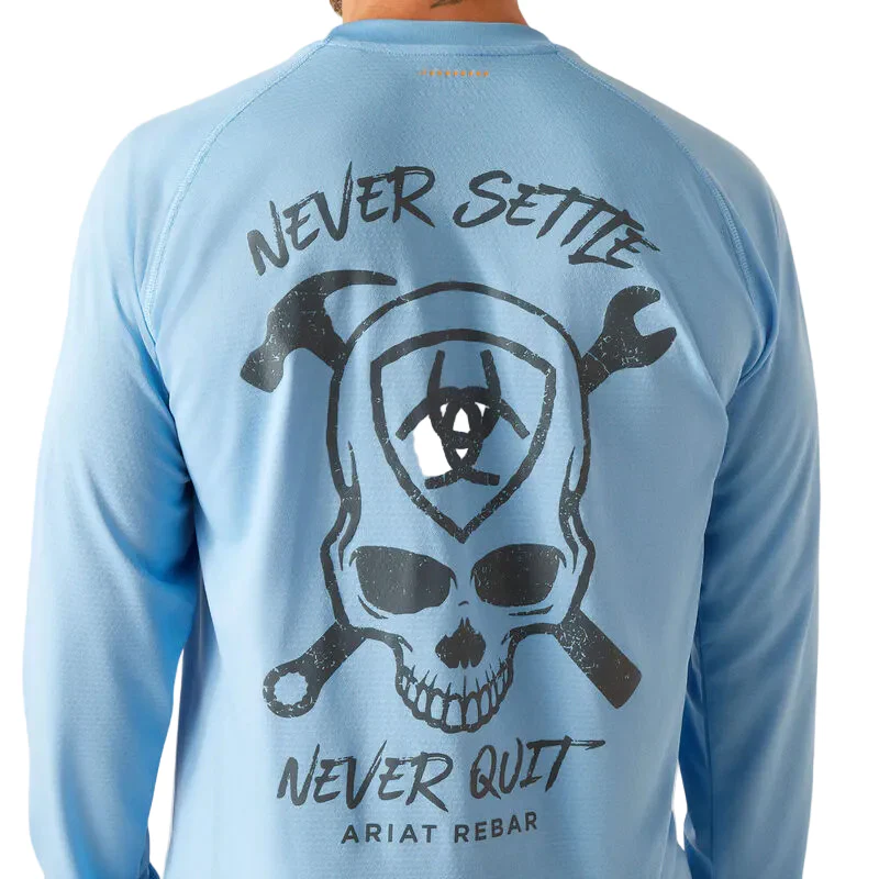 Ariat Men's Rebar Heat Fighter Jolly Wrencher T-Shirt - Stratosphere Blue - Image 5