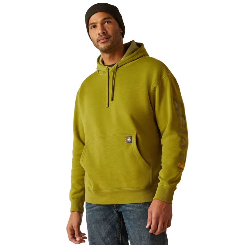 Ariat Men's Rebar Hoodie - Going Green Heather