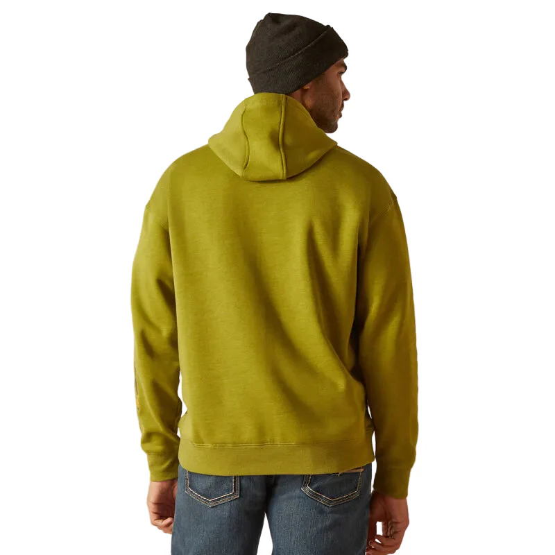 Ariat Men's Rebar Hoodie - Going Green Heather - Image 2