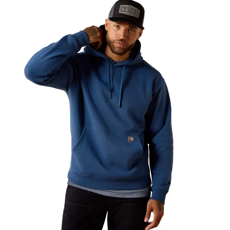 Ariat Men's Rebar Lightweight Workhog Hoodie - Dark Denim - Image 2