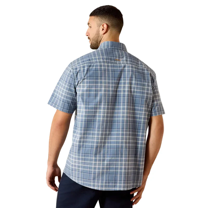 Ariat Men's Rebar Made Tough DuraStretch Short Sleeve Work Shirt - Dark Denim - Image 2