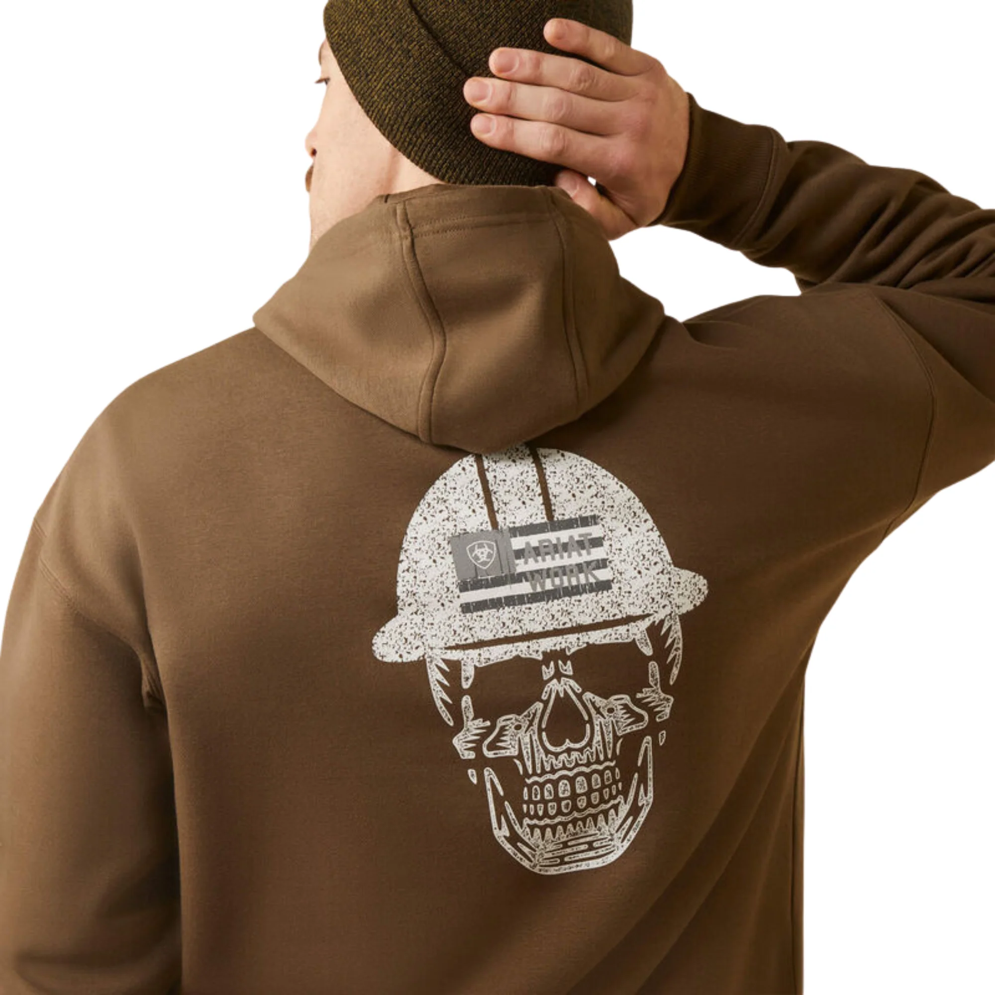 Ariat Men's Rebar Roughneck Pullover Hoodie - Beech - Image 4
