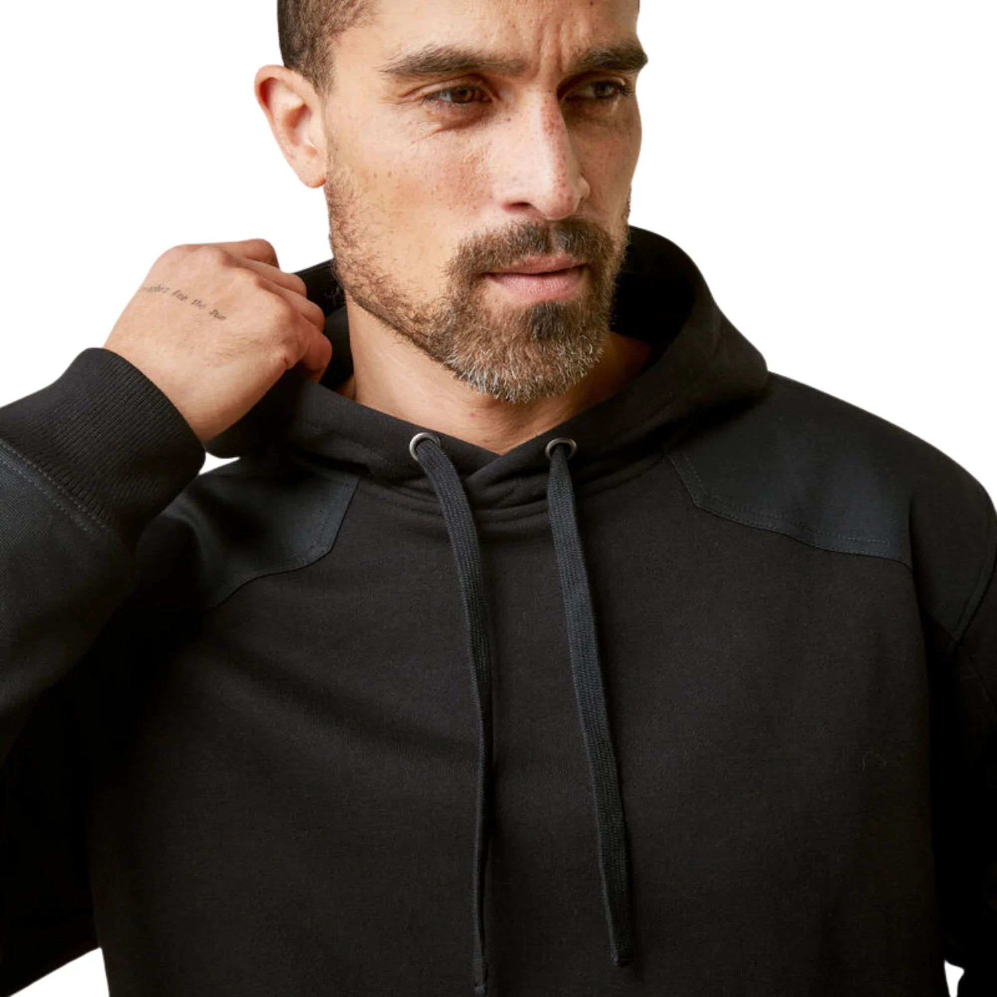 Ariat Men's Rebar Workman DuraCanvas Hoodie - Black - Image 3