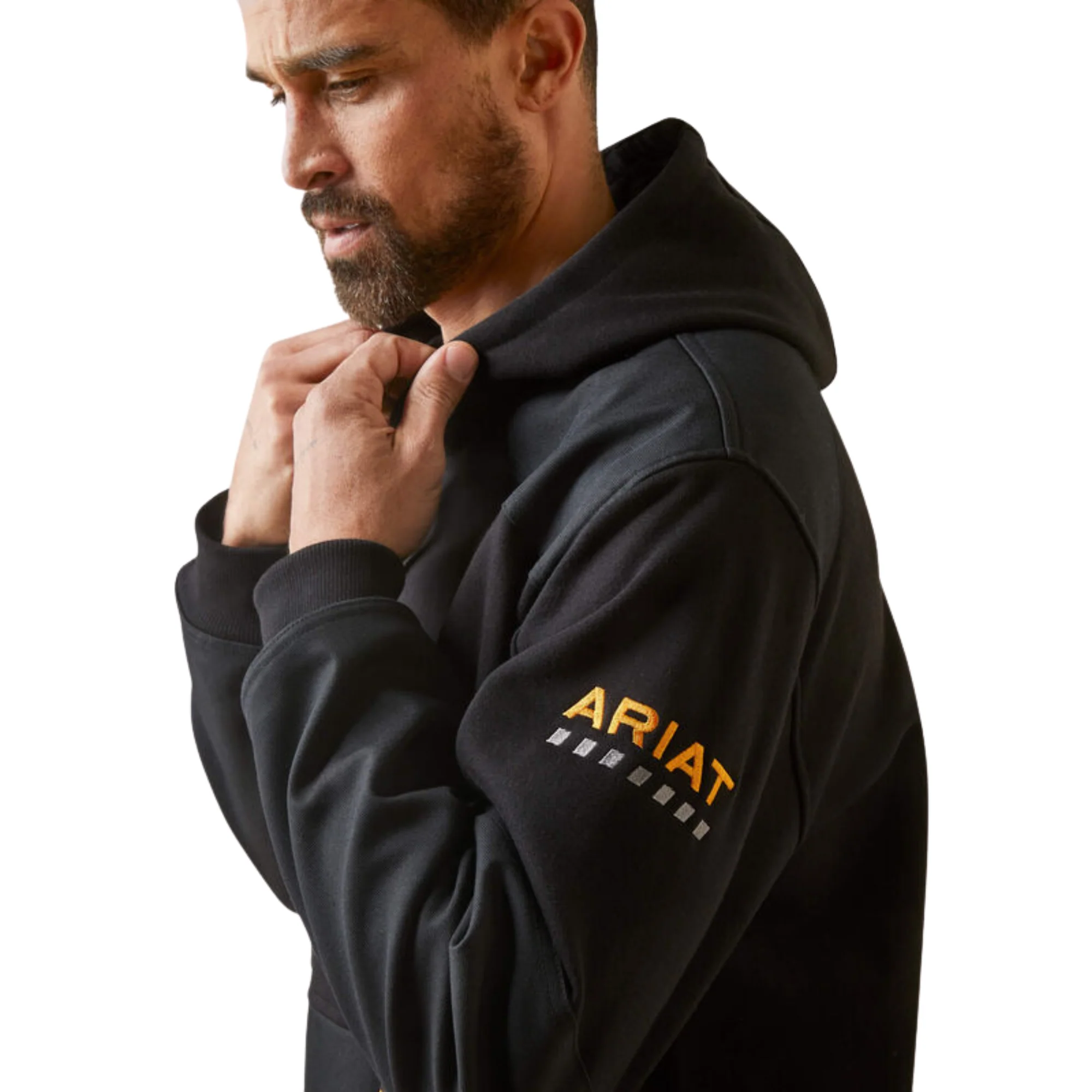 Ariat Men's Rebar Workman DuraCanvas Hoodie - Black - Image 4