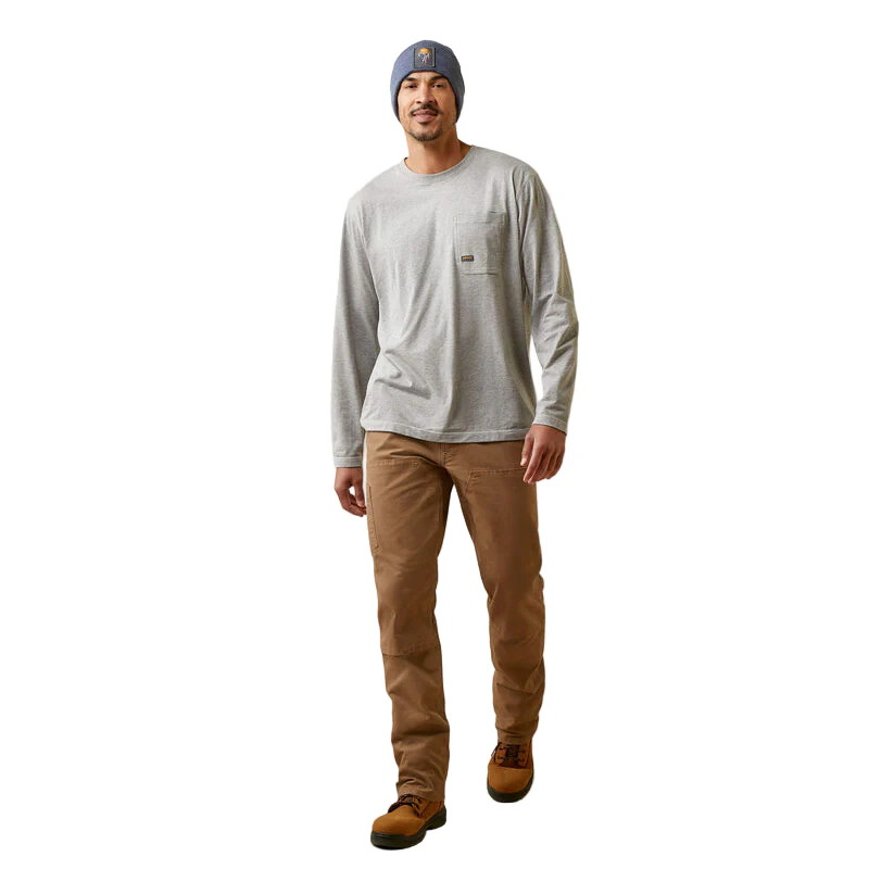 Ariat Men's Rebar Workman Patches Shirt - Heather Grey - Image 5
