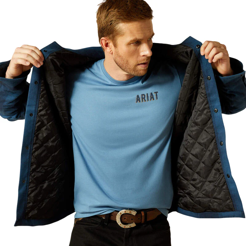 Ariat Men's Retro Shirt Jacket - Navy - Image 3