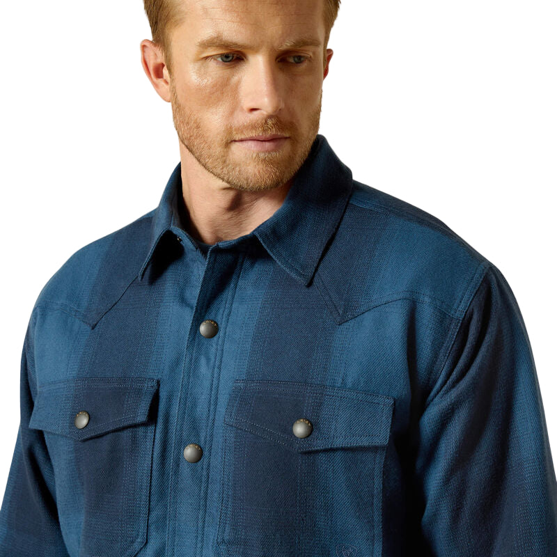 Ariat Men's Retro Shirt Jacket - Navy - Image 4