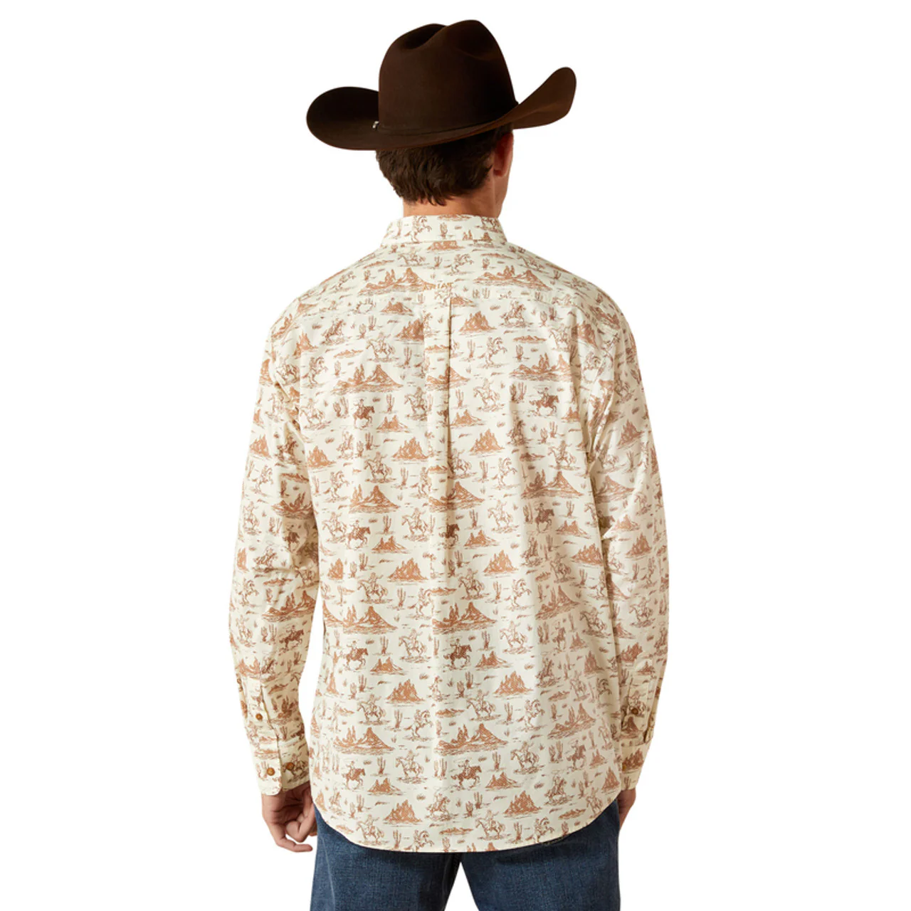 Ariat Men's Saint Classic Long Sleeve Fit Shirt - Cream - Image 2