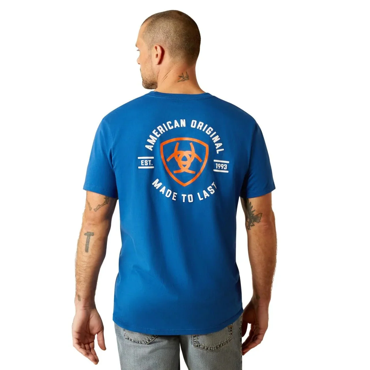 Ariat Men's MTL Circle Short Sleeve T Shirt - Royal Blue - Image 2