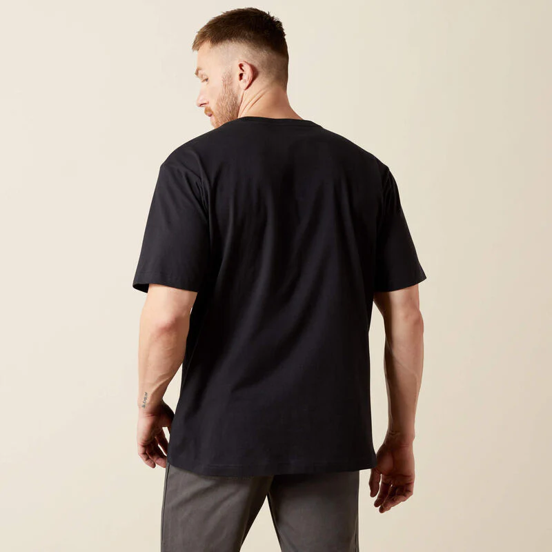 Ariat Men's Short Sleeve Cactus Rider Tee Shirt- Black - Image 2