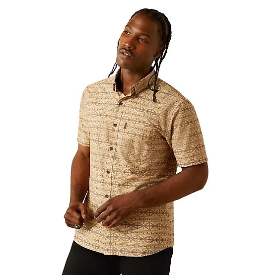 Ariat Men's Short Sleeve Merritt Modern Fit Shirt - Grey