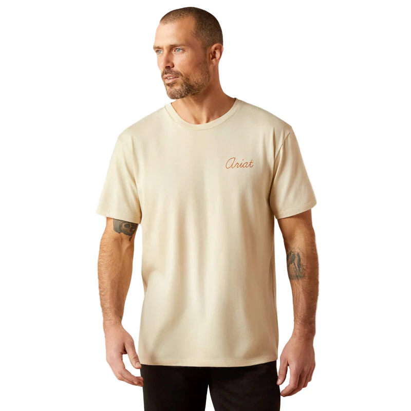 Ariat Men's Short Sleeve Roper's Delight Tee Shirt - Natural