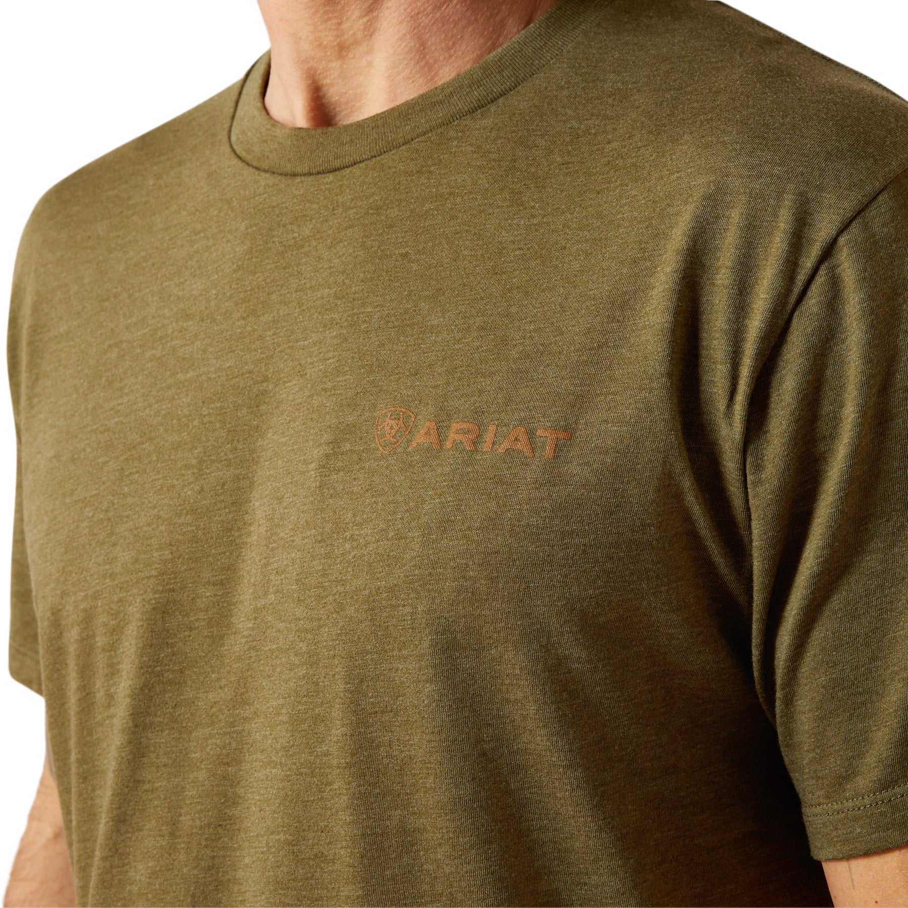 Ariat Men's Short Sleeve Ropers Seal Tee Shirt - Military Heather - Image 3