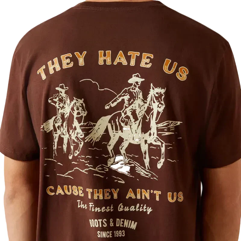 Ariat Men's Short Sleeve They Ain't Us Tee Shirt - Deep Mahogany