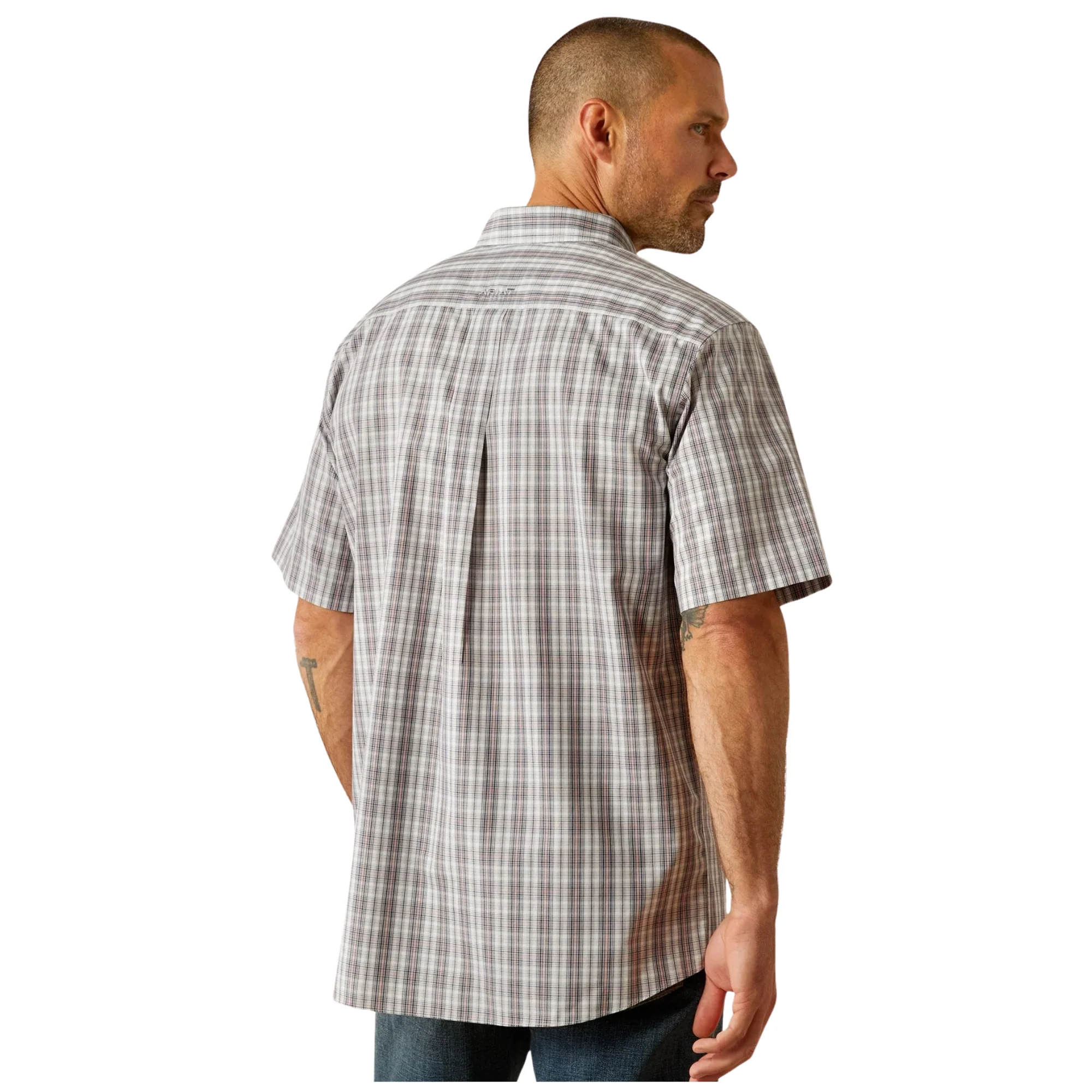 Ariat Men's Short Sleeve Wrinkle Free Onyx Classic Fit Shirt- Black - Image 2