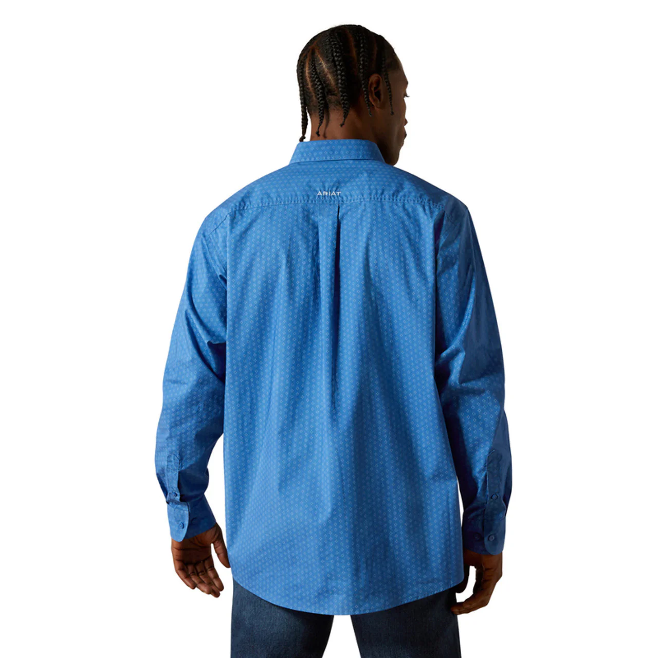 Ariat Men's Stratford Classic Long Sleeve Fit Shirt - Royal Blue - Image 2