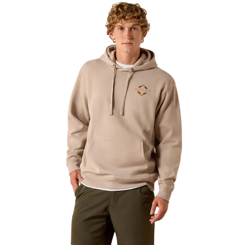 Ariat Men's Tapiz Zapoteco Long Sleeve Hoodie - Beige - Image 2
