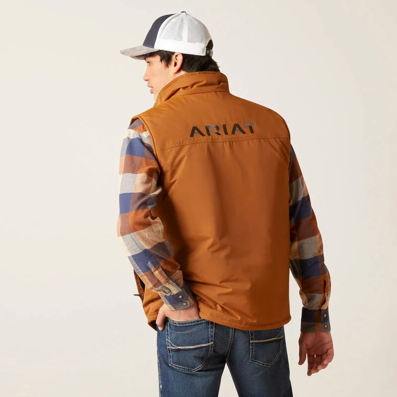Ariat Men's Team Logo Insulated Vest - Chestnut - Image 2
