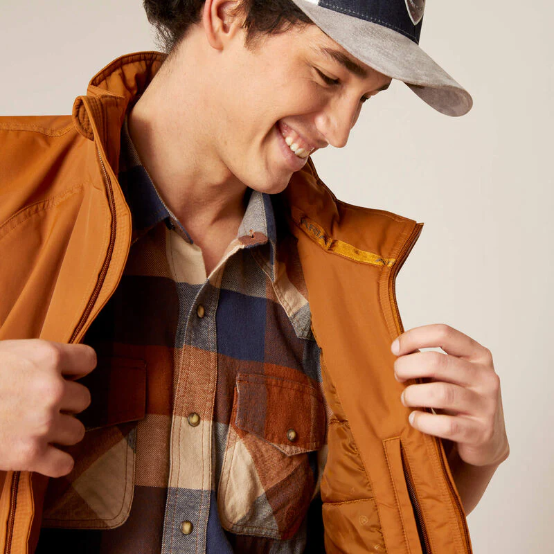 Ariat Men's Team Logo Insulated Vest - Chestnut - Image 3