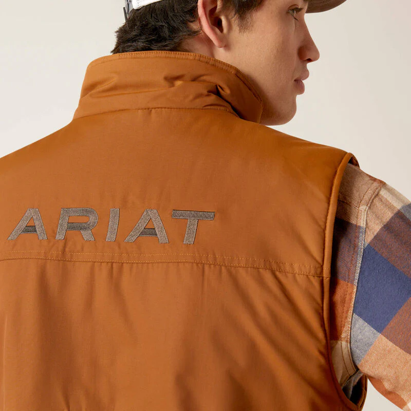 Ariat Men's Team Logo Insulated Vest - Chestnut - Image 4