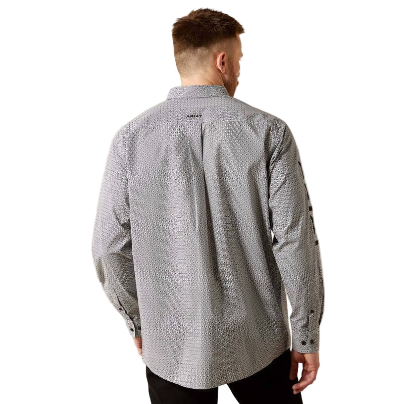 Ariat Men's Team Pablo Classic Fit Long Sleeve Shirt - White/Black - Image 2