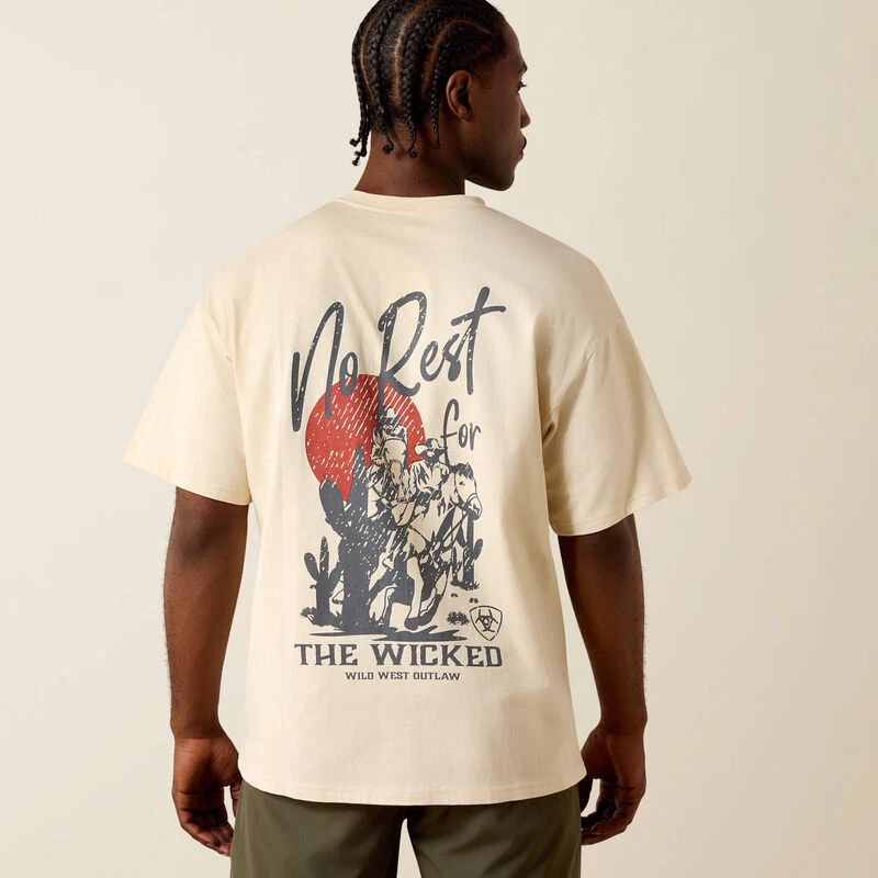 Ariat Men's The Wicked Boxy Tee Shirt - Sandshell