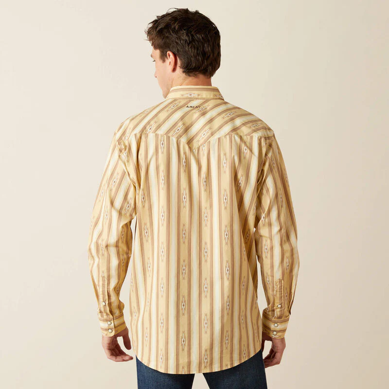 Ariat Men's Tommy Classic Fit Long Sleeve Shirt - Beige - Image 2
