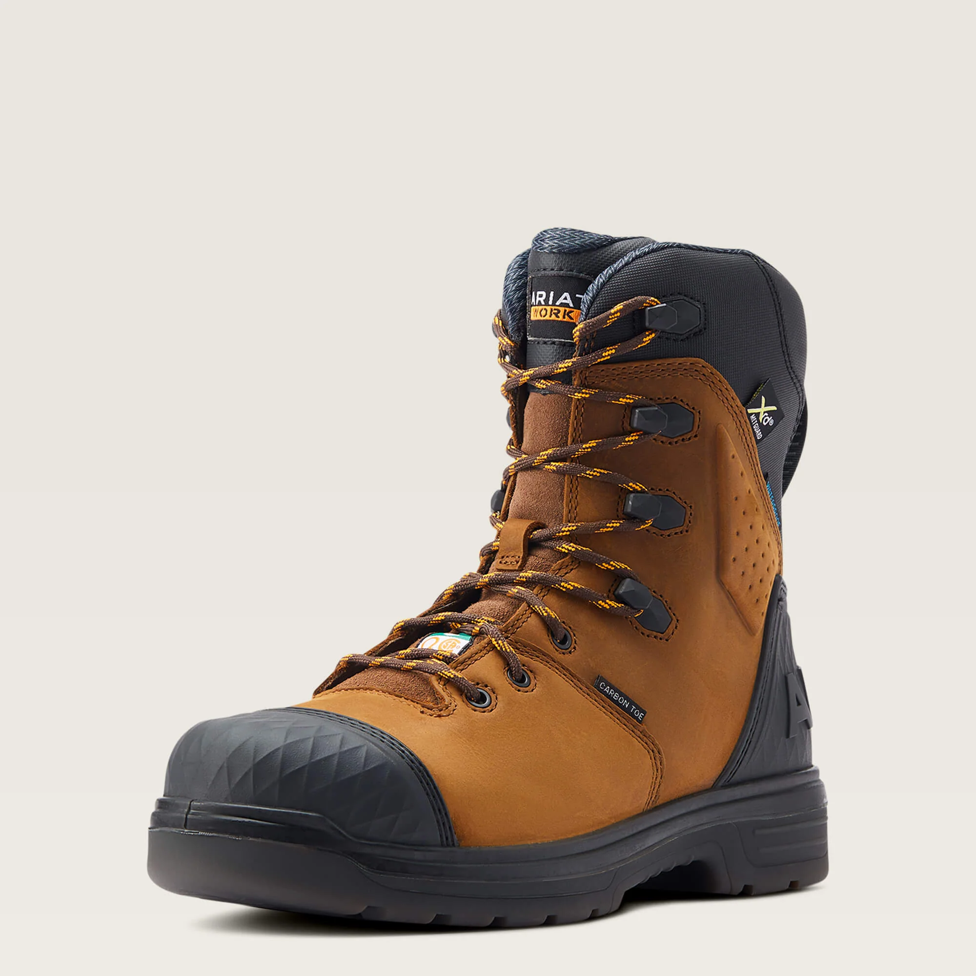 Ariat Men's Turbo Outlaw 8" CSA MetGuard Waterproof Carbon Toe Work Boots - Barley Brown