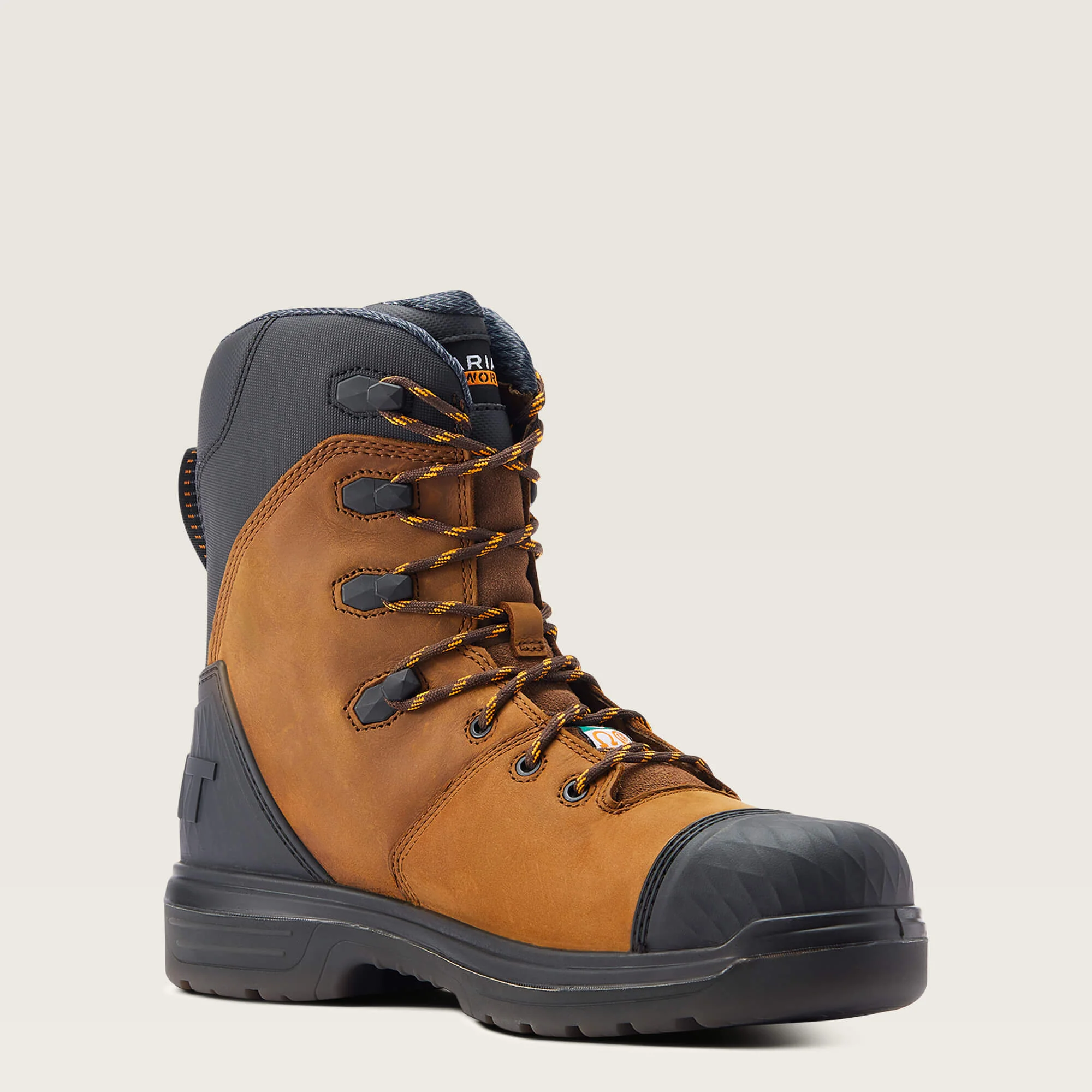Ariat Men's Turbo Outlaw 8" CSA MetGuard Waterproof Carbon Toe Work Boots - Barley Brown - Image 5