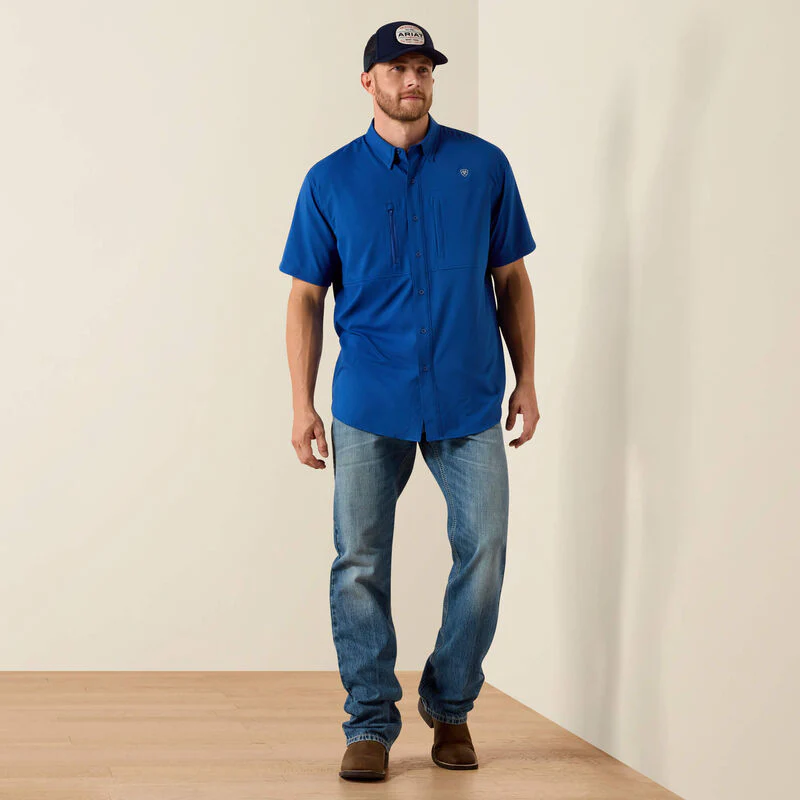 Ariat Men's Venttek Classic Fit Short Sleeve Shirt - Blue Quartz