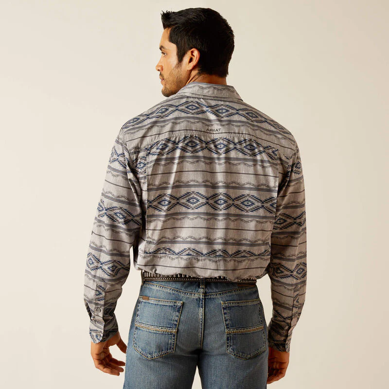 Ariat Men's VentTEK Outbound Classic Fit Long Sleeve Shirt - Moon Mist - Image 2