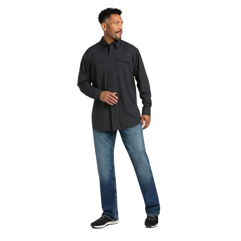 Ariat Men's Venttek Outbound Classic Long Sleeve Shirt - Black - Image 2