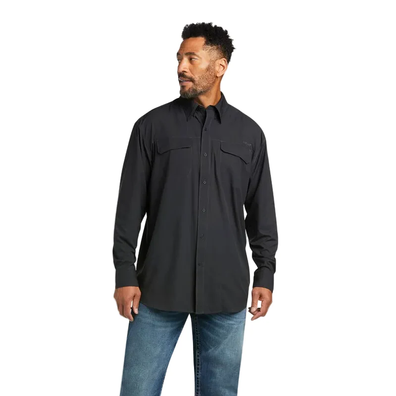 Ariat Men's Venttek Outbound Classic Long Sleeve Shirt - Black - Image 4