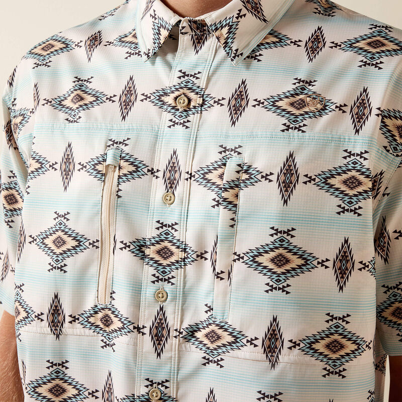 Ariat Men's Venttek Outbound Short Sleeve Shirt - Off White - Image 4