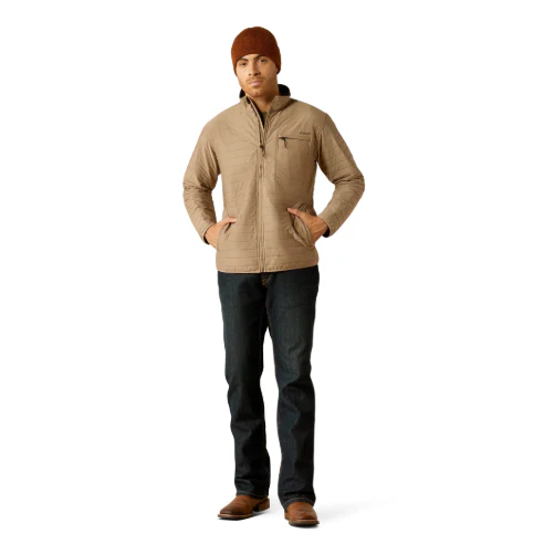 Ariat Men's Wylie Full Zip Jacket - Khaki - Image 3