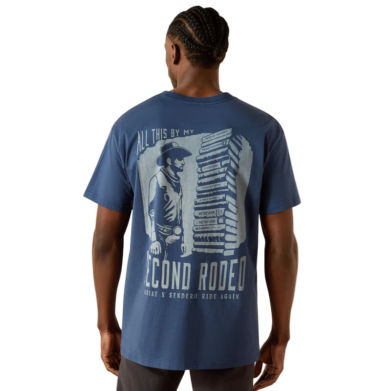 Ariat Unisex Sendero Second Rodeo T-Shirt - Dark Denim - Image 2