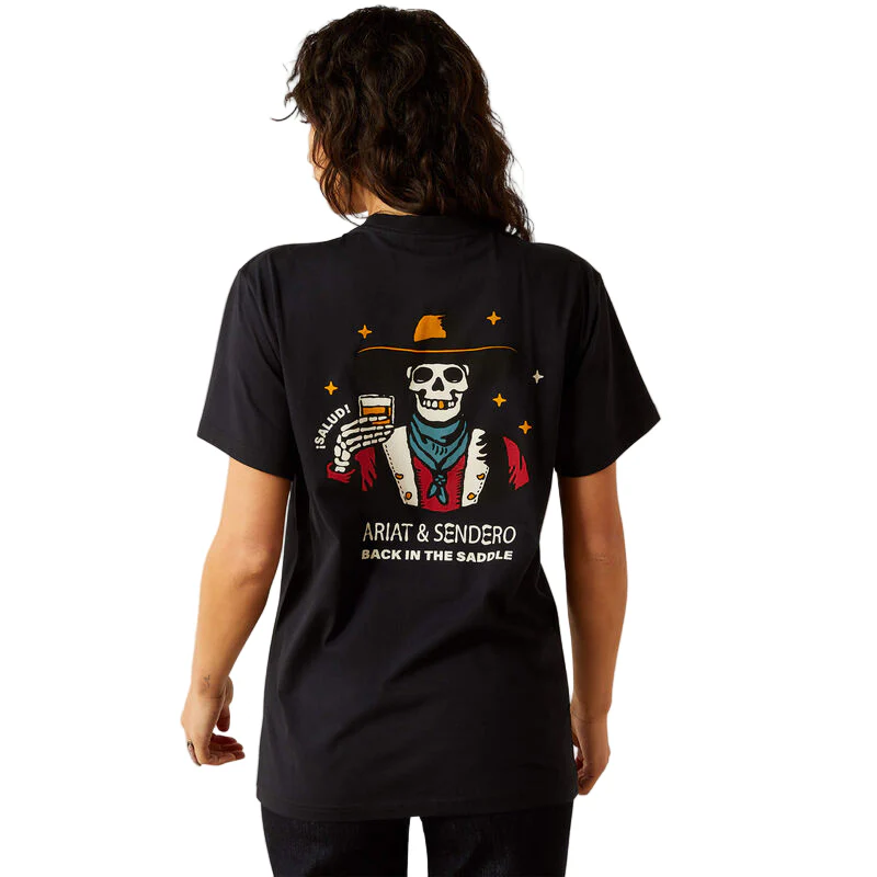 Ariat Unisex Sendero When Life Gives You Agaves T-Shirt - Black - Image 3