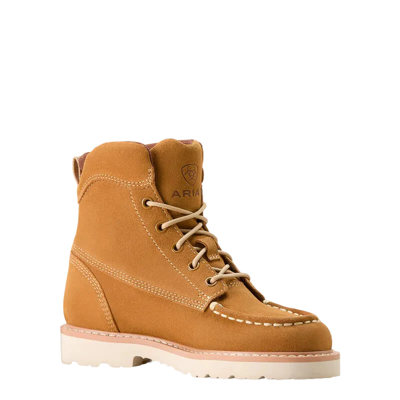 Ariat Unisex Youth Rebar Lift Boots - Wheat Suede - Image 6