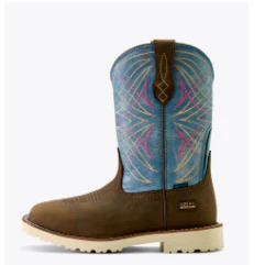 Ariat Women's Activator CSA H20 Wide Square Toe Steel Toe Work Boot- Dark Brown - Image 3