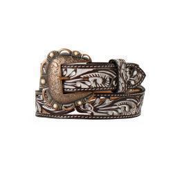 Ariat Women's Angel Ranch with White Wash Filigree Belt- Brown