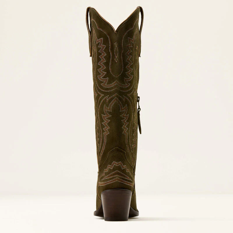 Ariat Women's Casanova X Toe Western Boot- Olive Suede - Image 4