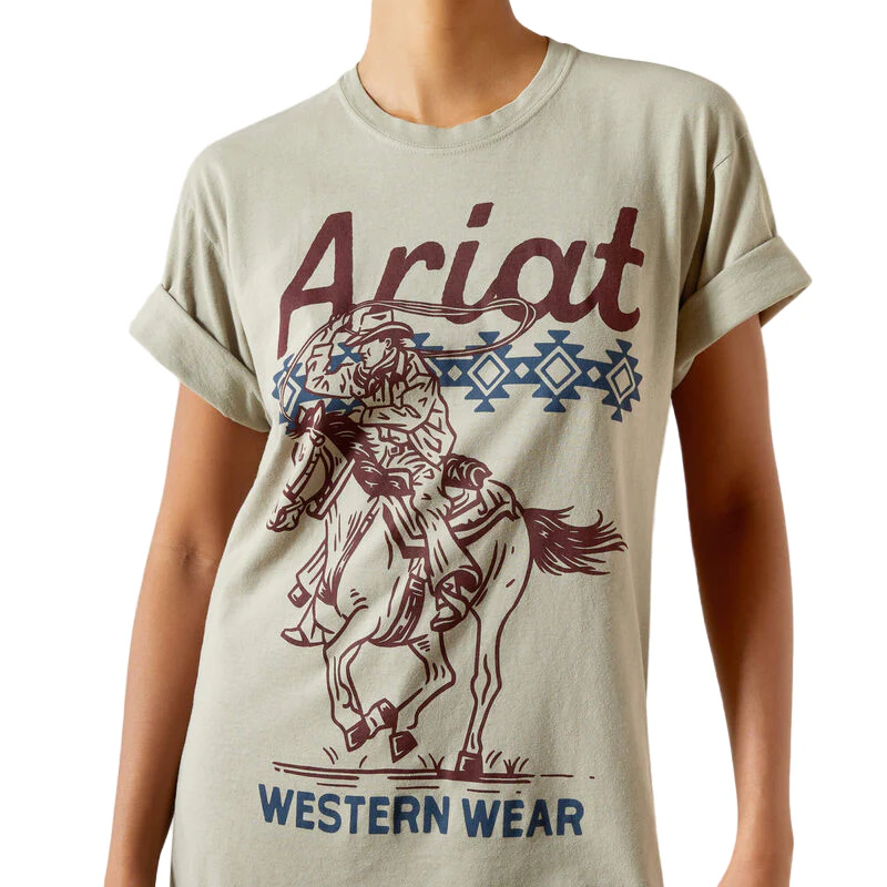 Ariat Women's Classic Rider Tee - Sandstone - Image 3