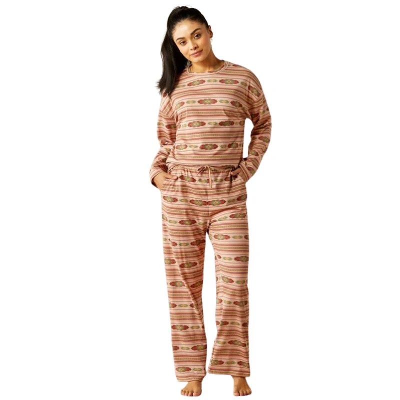Ariat Women's Long Sleeve Dreams Pajama Set- Milagro Stripe Print