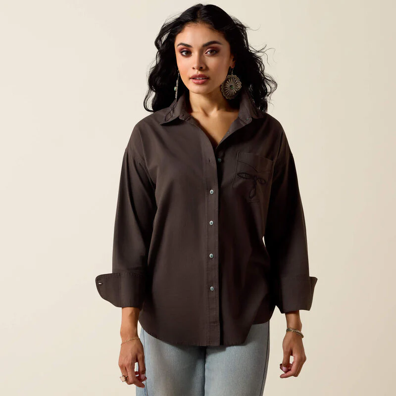 Ariat Women's Dazzle Long Sleeve Button Shirt - Raven
